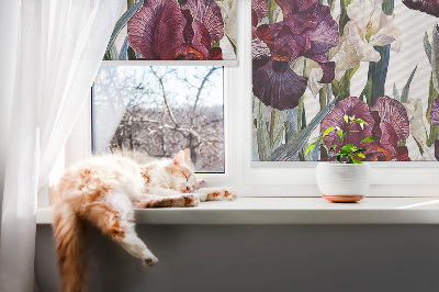 Roller blind for large window Little flowers