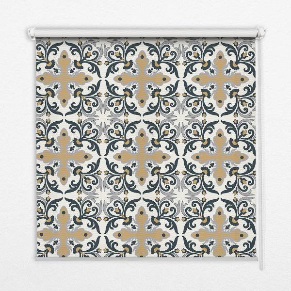 Fabric roller blind Moroccan tile