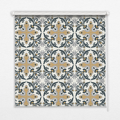 Fabric roller blind Moroccan tile