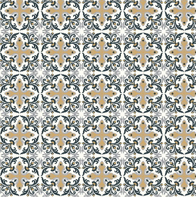 Fabric roller blind Moroccan tile