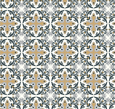 Fabric roller blind Moroccan tile