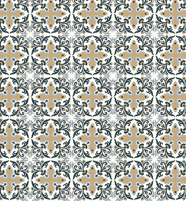 Fabric roller blind Moroccan tile