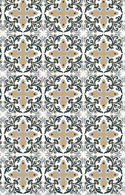 Fabric roller blind Moroccan tile