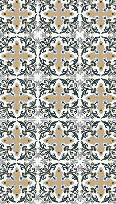 Fabric roller blind Moroccan tile