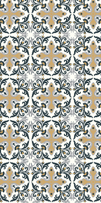 Fabric roller blind Moroccan tile