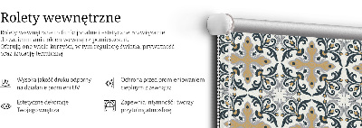 Fabric roller blind Moroccan tile