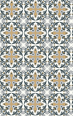 Fabric roller blind Moroccan tile
