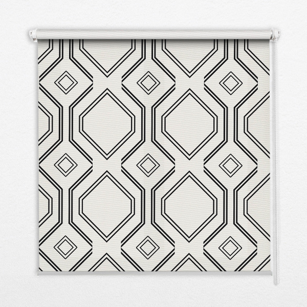 Roller blind for large window Rhombus illusion