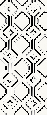 Roller blind for large window Rhombus illusion