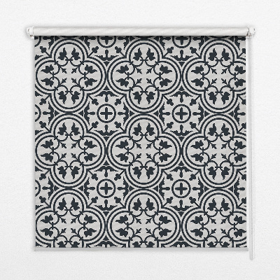 Fabric roller blind Portuguese tile