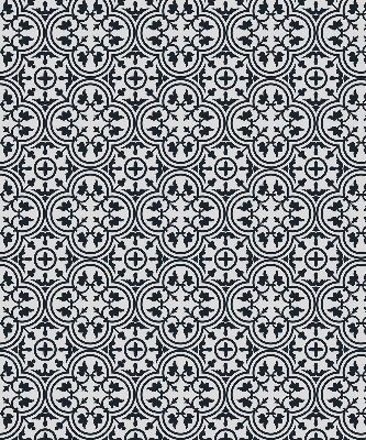 Fabric roller blind Portuguese tile