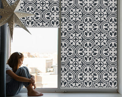 Fabric roller blind Portuguese tile