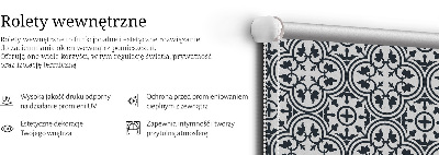 Fabric roller blind Portuguese tile