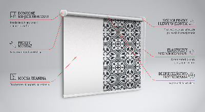 Fabric roller blind Portuguese tile