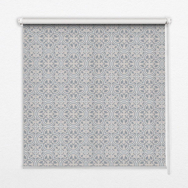 Roller blind for large window Portuguese tile