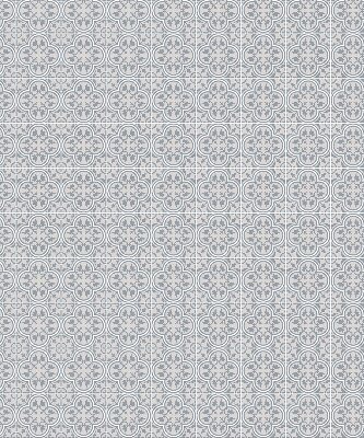 Roller blind for large window Portuguese tile