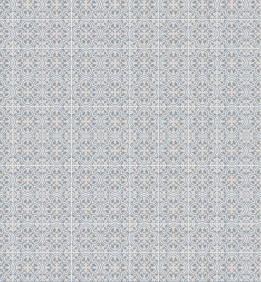Roller blind for large window Portuguese tile