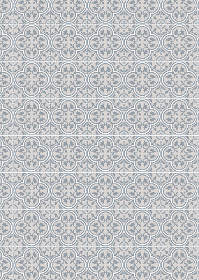 Roller blind for large window Portuguese tile