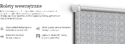 Roller blind for large window Portuguese tile