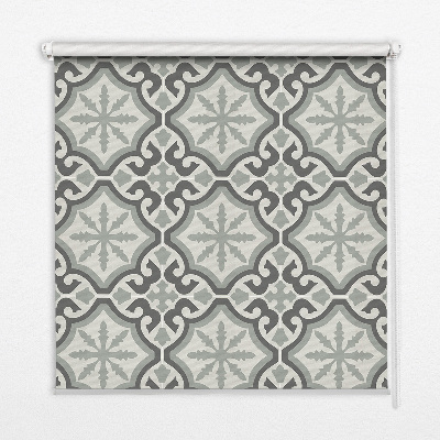 Fabric roller blind Moroccan tile
