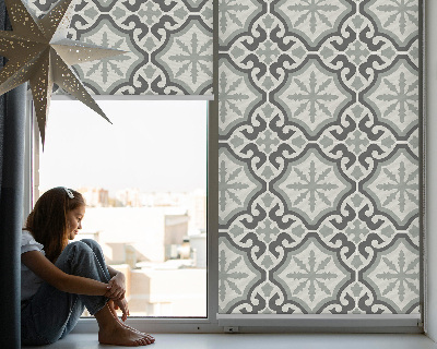 Fabric roller blind Moroccan tile