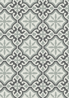 Fabric roller blind Moroccan tile