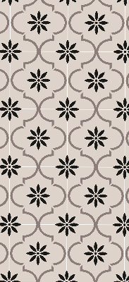 Modern roller blind Moroccan flower-shaped tile