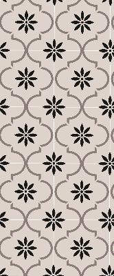 Modern roller blind Moroccan flower-shaped tile