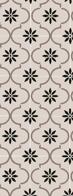 Modern roller blind Moroccan flower-shaped tile