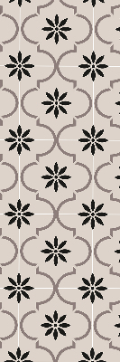 Modern roller blind Moroccan flower-shaped tile