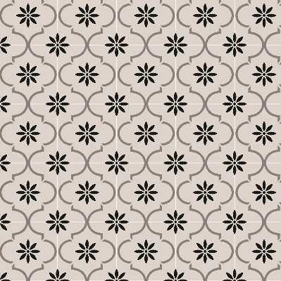 Modern roller blind Moroccan flower-shaped tile