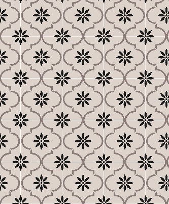 Modern roller blind Moroccan flower-shaped tile