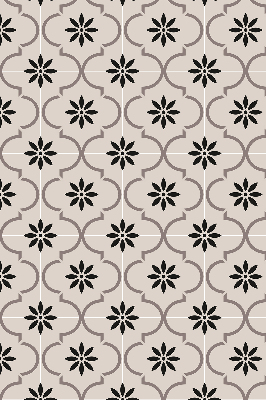 Modern roller blind Moroccan flower-shaped tile