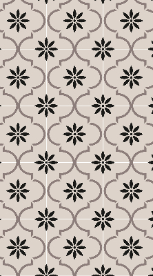 Modern roller blind Moroccan flower-shaped tile