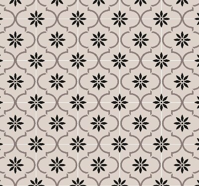 Modern roller blind Moroccan flower-shaped tile