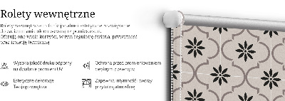 Modern roller blind Moroccan flower-shaped tile