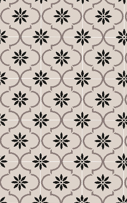 Modern roller blind Moroccan flower-shaped tile