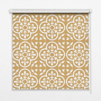 Roller blind for large window Portuguese folk pattern tile
