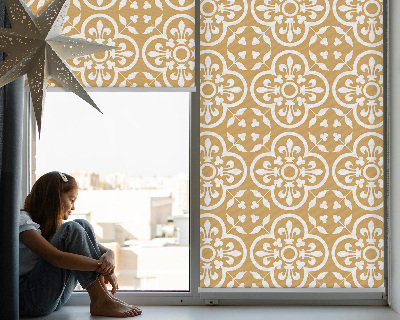 Roller blind for large window Portuguese folk pattern tile