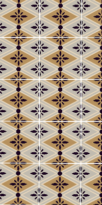 Roller blind for large window Flower in a rhombus
