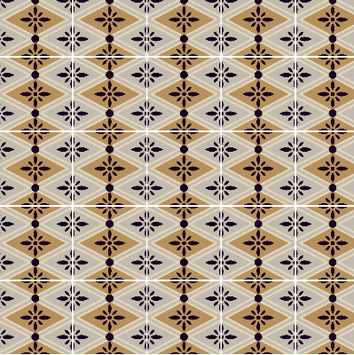 Roller blind for large window Flower in a rhombus