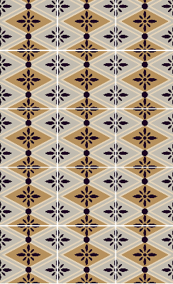Roller blind for large window Flower in a rhombus