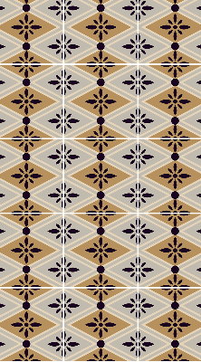 Roller blind for large window Flower in a rhombus