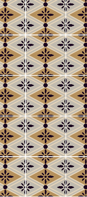 Roller blind for large window Flower in a rhombus
