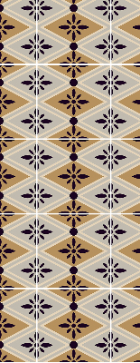 Roller blind for large window Flower in a rhombus