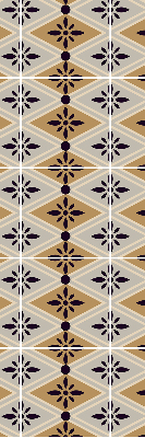 Roller blind for large window Flower in a rhombus