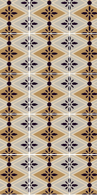 Roller blind for large window Flower in a rhombus