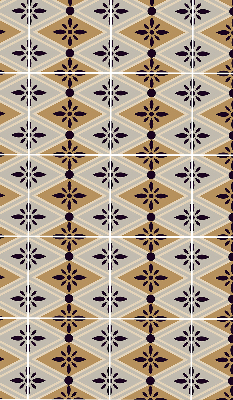 Roller blind for large window Flower in a rhombus