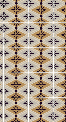 Roller blind for large window Flower in a rhombus