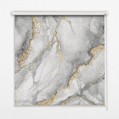 Fabric roller blind Gray marble